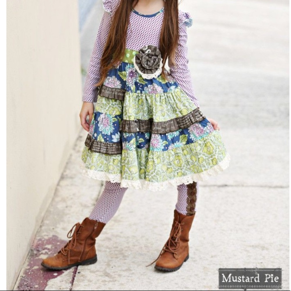 🌿HP!🌿 Mustard Pie 4 Emerald Dance McKenna Dress